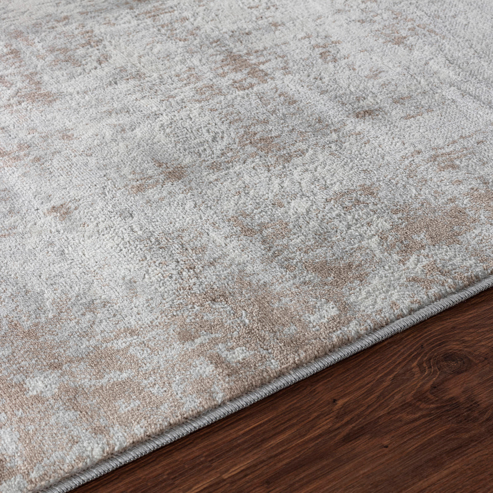 Thumbnail - Kurzflorteppich, Beige, Textil, Abstrakt, Rechteckig, 80x220 cm, Oeko-Tex® Standard 100, in verschiedenen Größen erhältl...