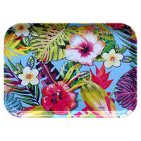 TABLETT Tropical, rechteckige Melamin Serviertablett 38x26 cm - Multicolor, Kunststoff (26/2/38cm) - Lashuma