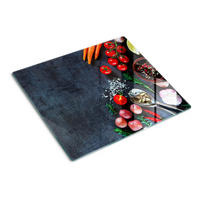 GLASPLATTE 60x52 cm Zutaten - Multicolor, Glas (60/0.4/52cm) - TULUP