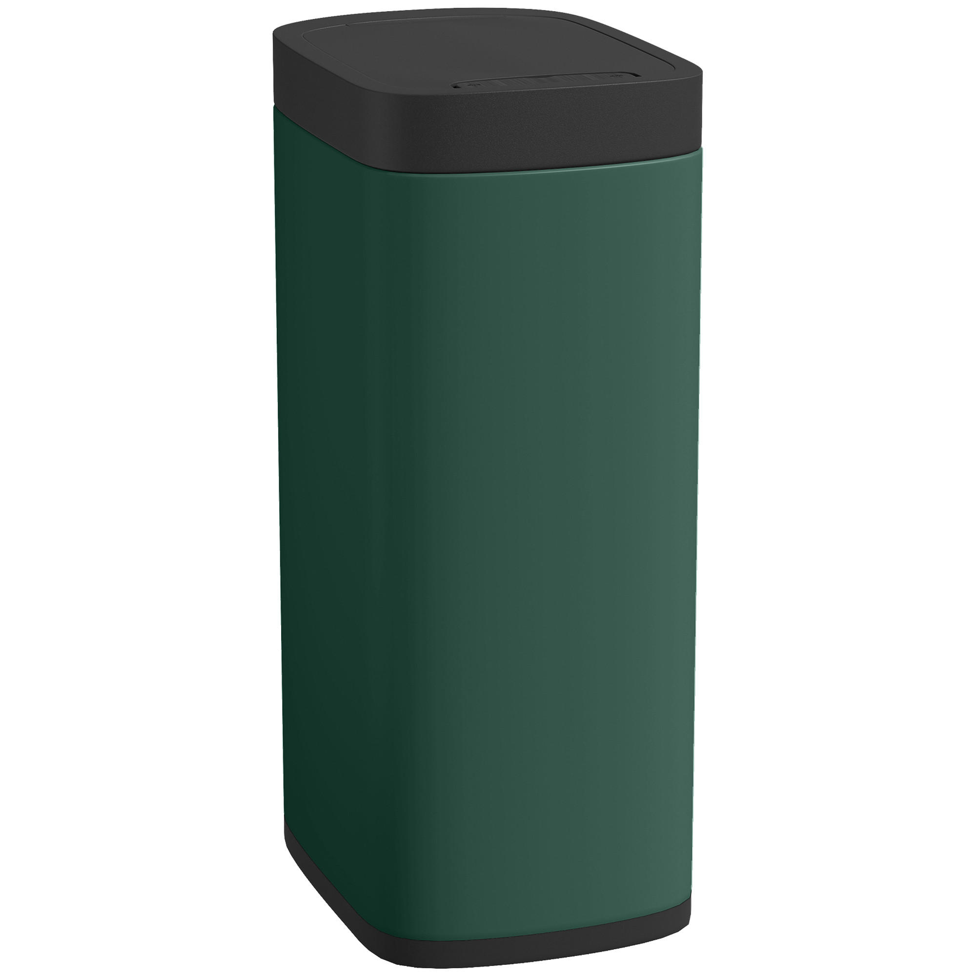 SENSOR-MÜLLEIMER Metall ABS Dunkelgrün - Dunkelgrün, Metall (26.5/68/35.5cm) - HOMCOM