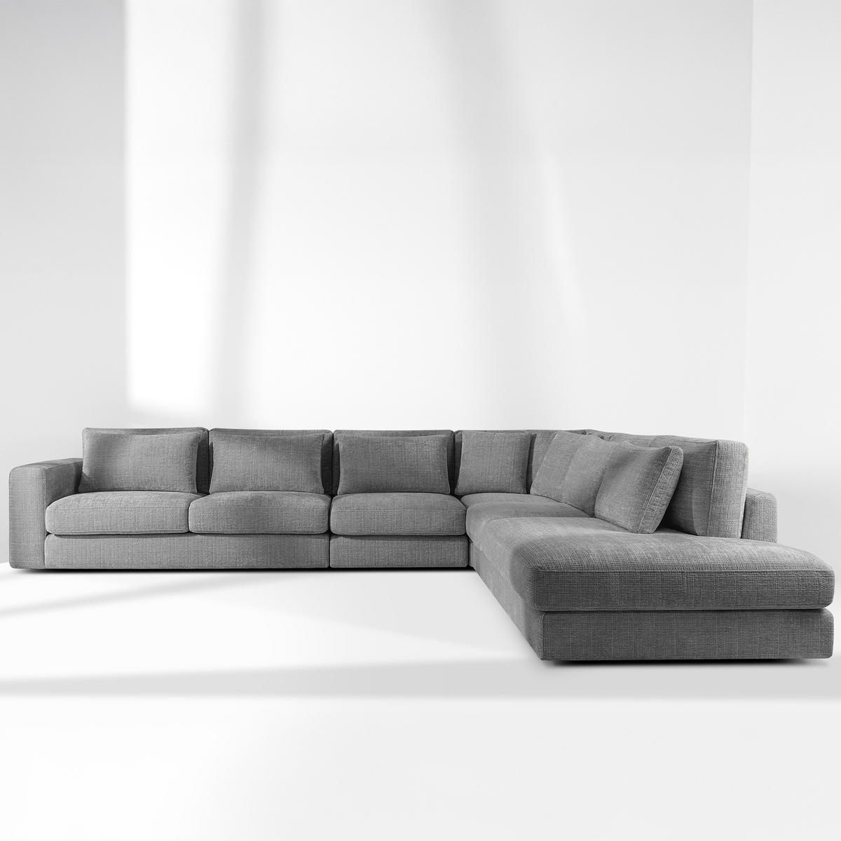 ECKSOFA XL rechts VERUS - Dunkelgrau, Holz/Holzwerkstoff (377/328cm) - KONSIMO®