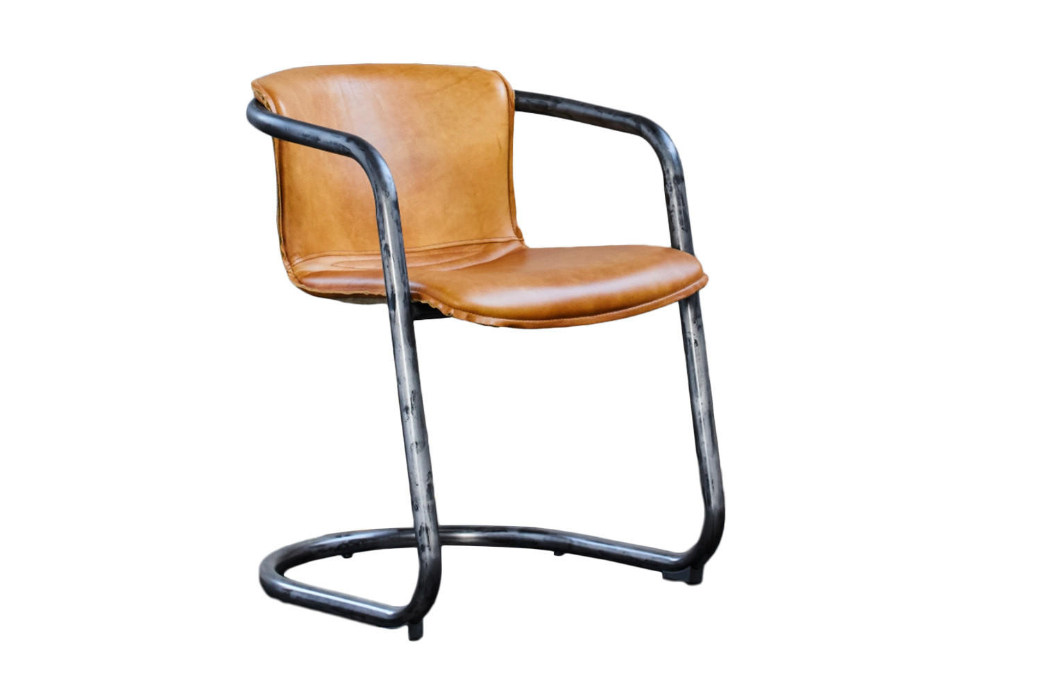 ESSZIMMERSTUHL FILLY Braun Leder - Dunkelbraun/Schwarz, Leder (54/73/61cm) - KAWOLA