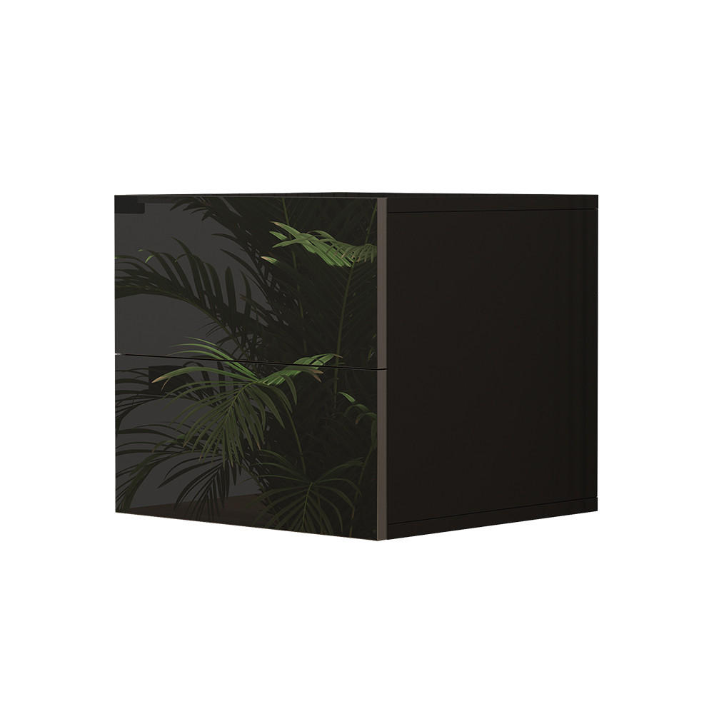 Vicco NOČNÍ STOLEK Sofie Černý vysoký lesk 49.6 x 51.2 cm