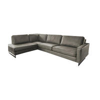 ECKSOFA VILNIUS Anthrazit Kunstleder - Anthrazit/Schwarz, Textil (290/217cm) - KAWOLA