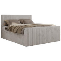 POSTEL BOXSPRING TILIANO DUO 180/200 - Světle šedá manšestr - H3 - světle šedá, textil (180/200cm) - MKS
