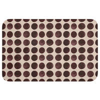 KOUPELNOVÁ PŘEDLOŽKA Puntíky - Vzor - Hnědý 60x40 cm - bordeaux, textil/plast (60/40cm)