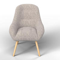 SESSEL Maximilian Beige Webstoff - Hellgrau, Holz (70/93/84cm)