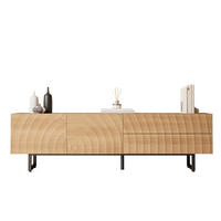 TV-SCHRANK 180x38x51.5 Niedrig 3D-Textur Modernes Design - Naturfarben, Holzwerkstoff (38/51.5/180cm) - FLIEKS