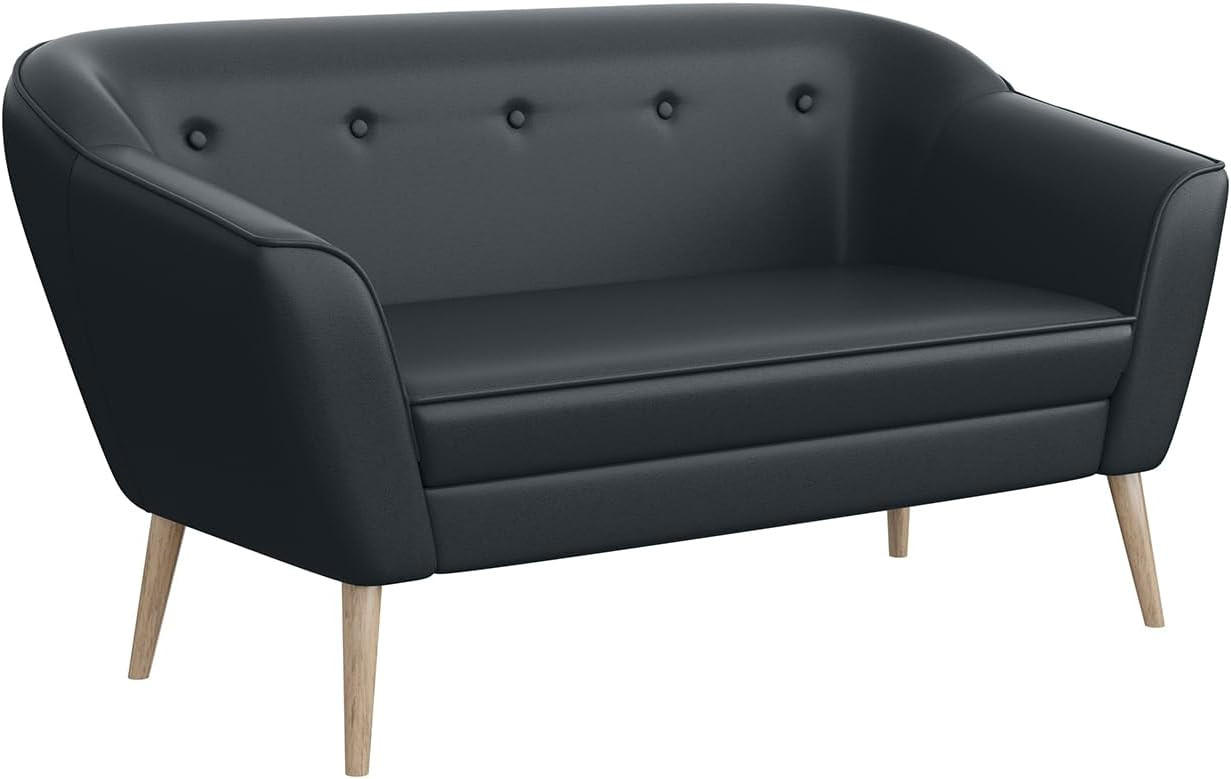 Meblini Sofa Dunkelgrau 140x75x74 cm