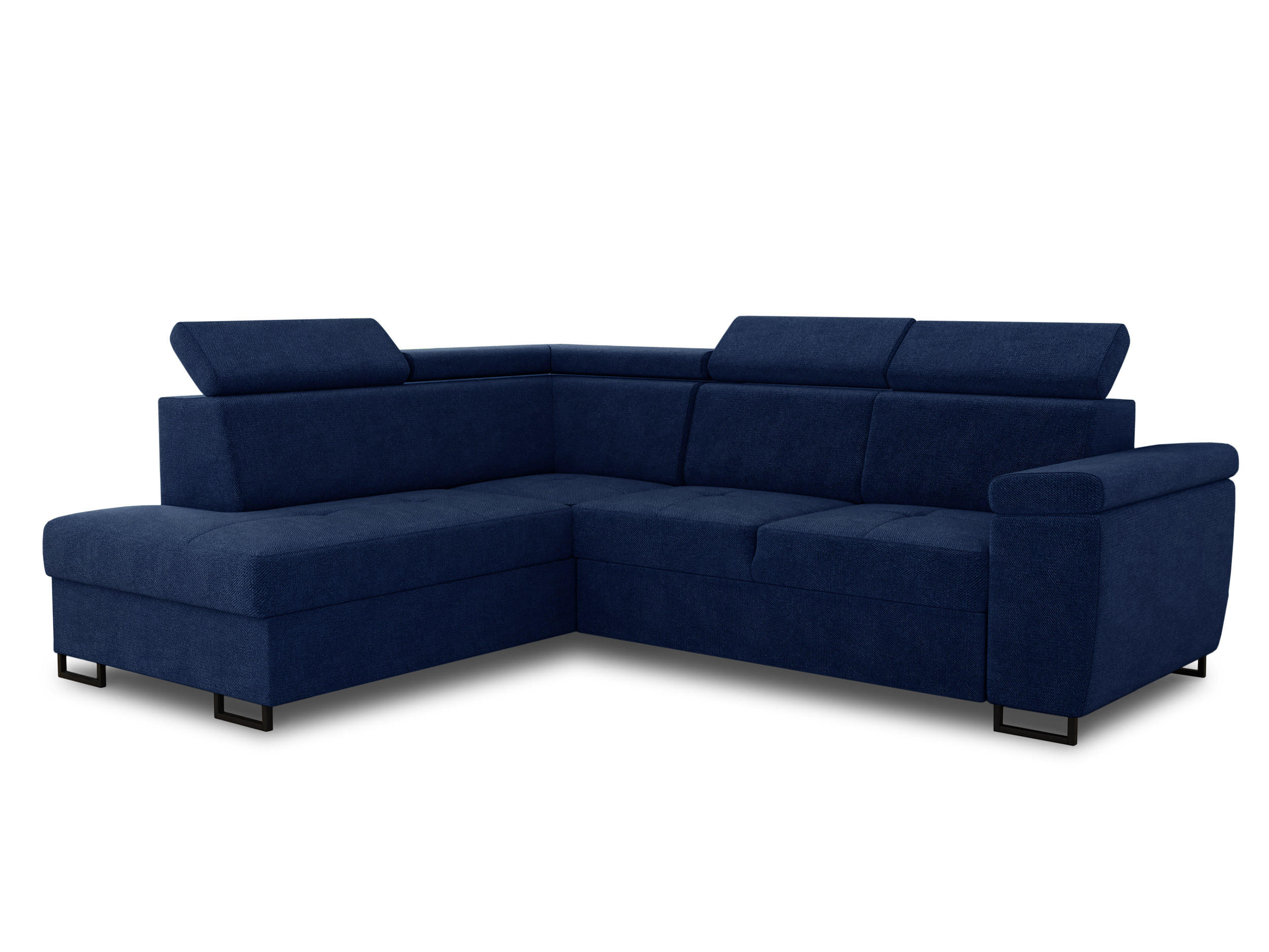 ECKSOFA Natan, Seite: Links - Blau, Holz/Textil (265/205cm) - Sofnet