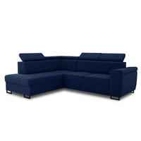 ECKSOFA Natan, Seite: Links - Blau, Holz/Textil (265/205cm) - Sofnet