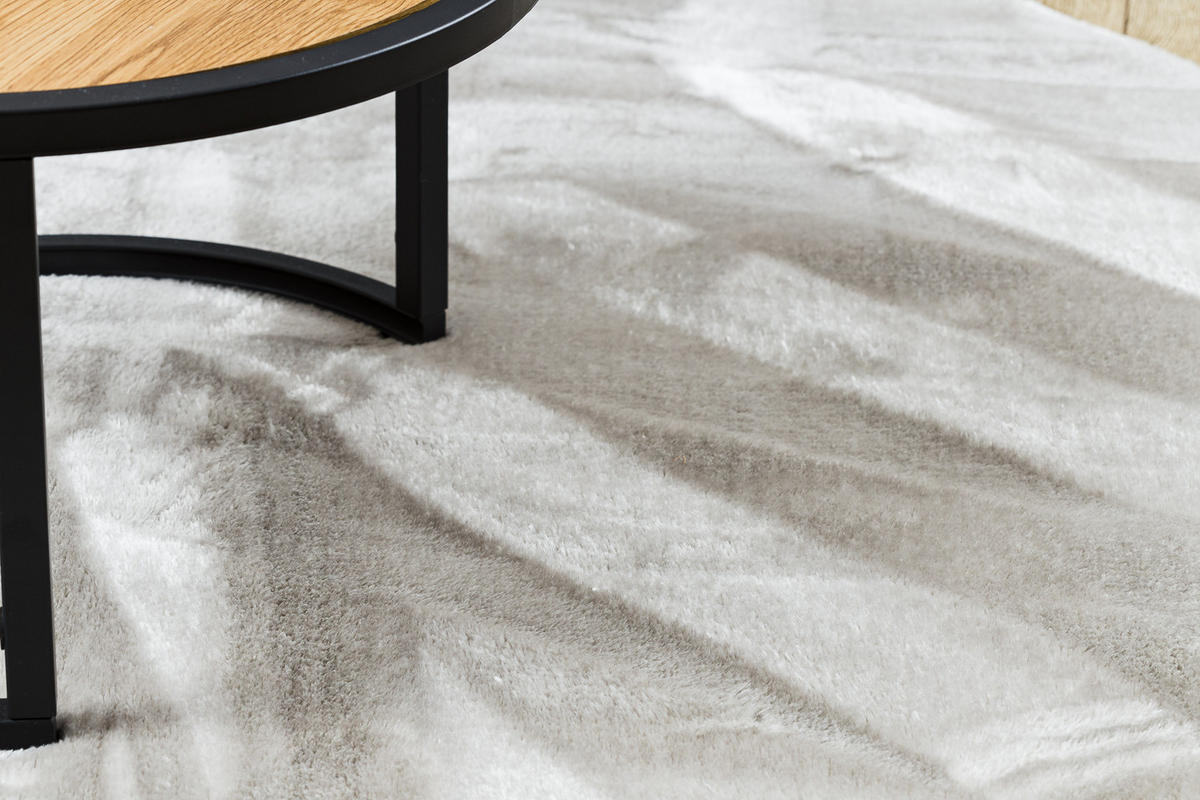 TEPPICH Visco 120 cm - Silberfarben, Textil (120/120cm) - rugsX