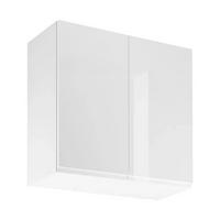 HÄNGESCHRANK – 80 cm – G80 – Velmora – Weiß / Weiß Hochglanz - Weiß Hochglanz, Holzwerkstoff (80/72/32cm) - ROYAL24_MARKT
