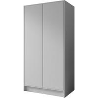 KLEIDERSCHRANK Mono Grifflos im Skandi-Stil, Weiß 102/200/51 cm - Weiß, Holzwerkstoff (102/200/51cm) - WFL GROUP