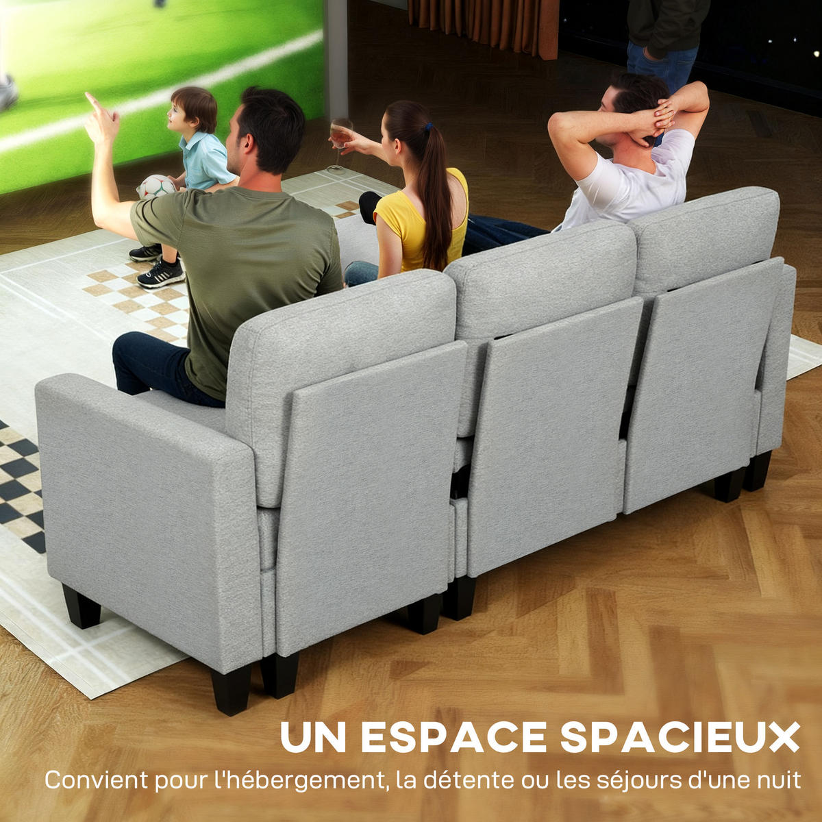 ECKSCHLAFSOFA DE-14616 mit Bettfunktion und Stauraum Hellgrau - Hellgrau, Textil (129/197cm) - ComfortXL