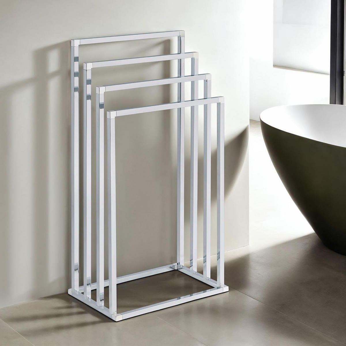 HANDTUCHHALTER SENZA chrom - Chromfarben, Metall (45/91/29cm) - IDIMEX