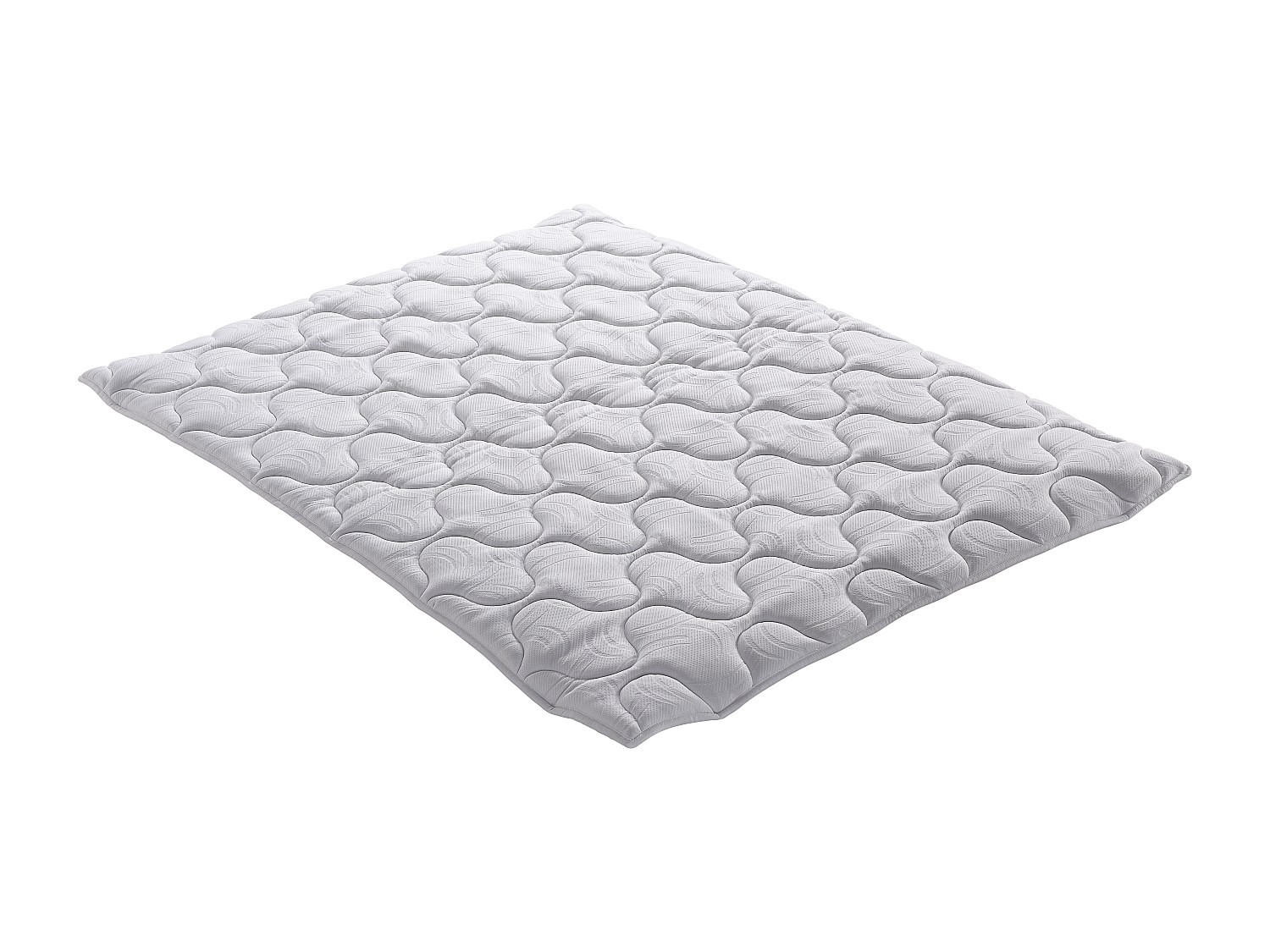 TOPPER - 2 Personen - stoff - weiß Nakara - Weiß, Textil (160/200cm) - Vente-Unique