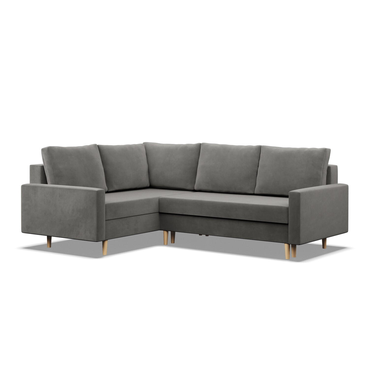 ECKSOFA Blank links hellgrau - Hellgrau, Textil (223/172cm) - SIMKAM Furniture
