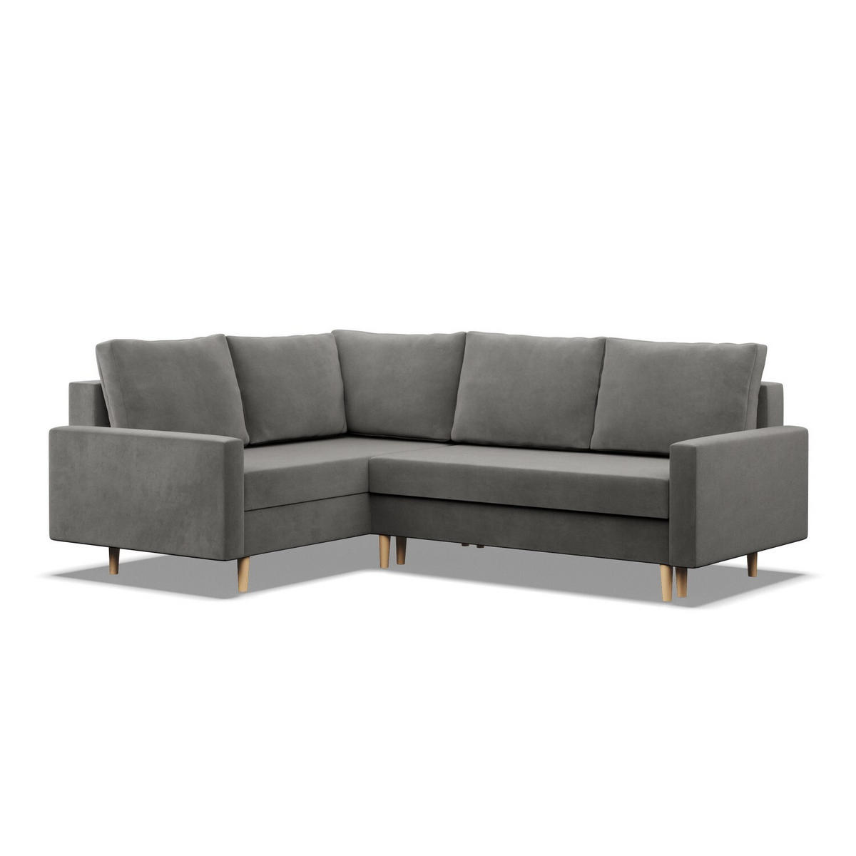 ECKSOFA Blank links hellgrau - Hellgrau, Textil (223/172cm) - SIMKAM Furniture
