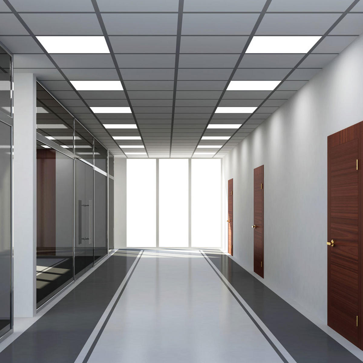LED EINBAU PANEL Aluminium Weiß - Weiß, Metall (59.5/59.5/3.3cm)