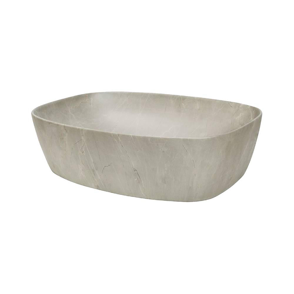 AUFSATZWASCHBECKEN 50.5 cm - ANNA BM295 in Grau/Matt - Grau, Keramik (50.5/13.5/38.5cm)