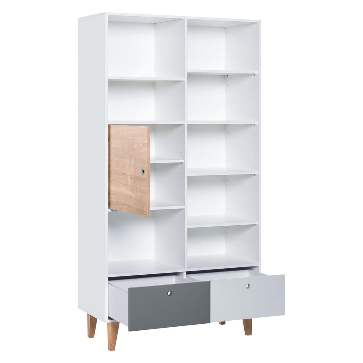 KNIHOVNA dřevo - hnědá, kompozitní dřevo (45/201.5/105cm) - Petits-meubles