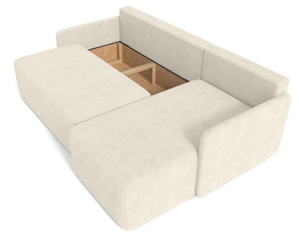 ECKSOFA Ecru BLUMEN Boucle Rechts - Ecru, Textil (212/142cm) - Sepro Meble