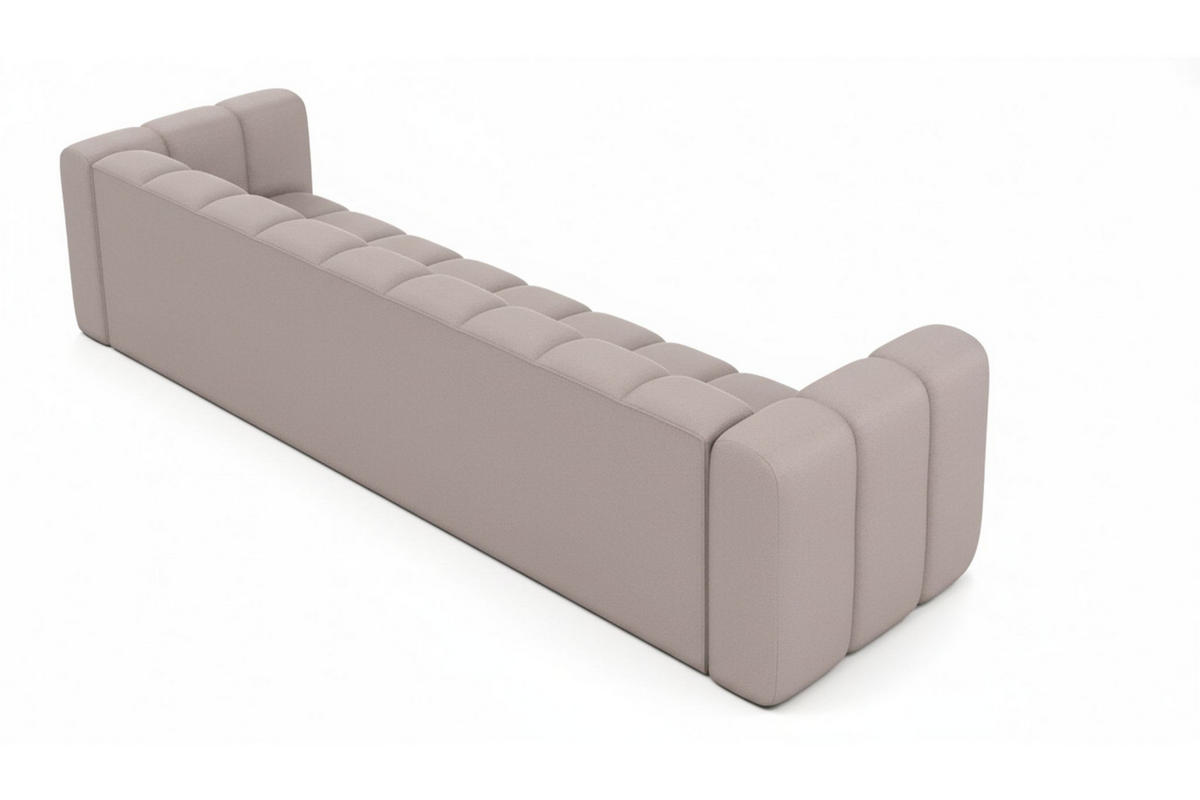 COUCH, Fünfsitzer-Sofa Grand, Veloursstoff Salvador, Grau - Grau, Holz (314/70/87cm) - Kaiser Möbel