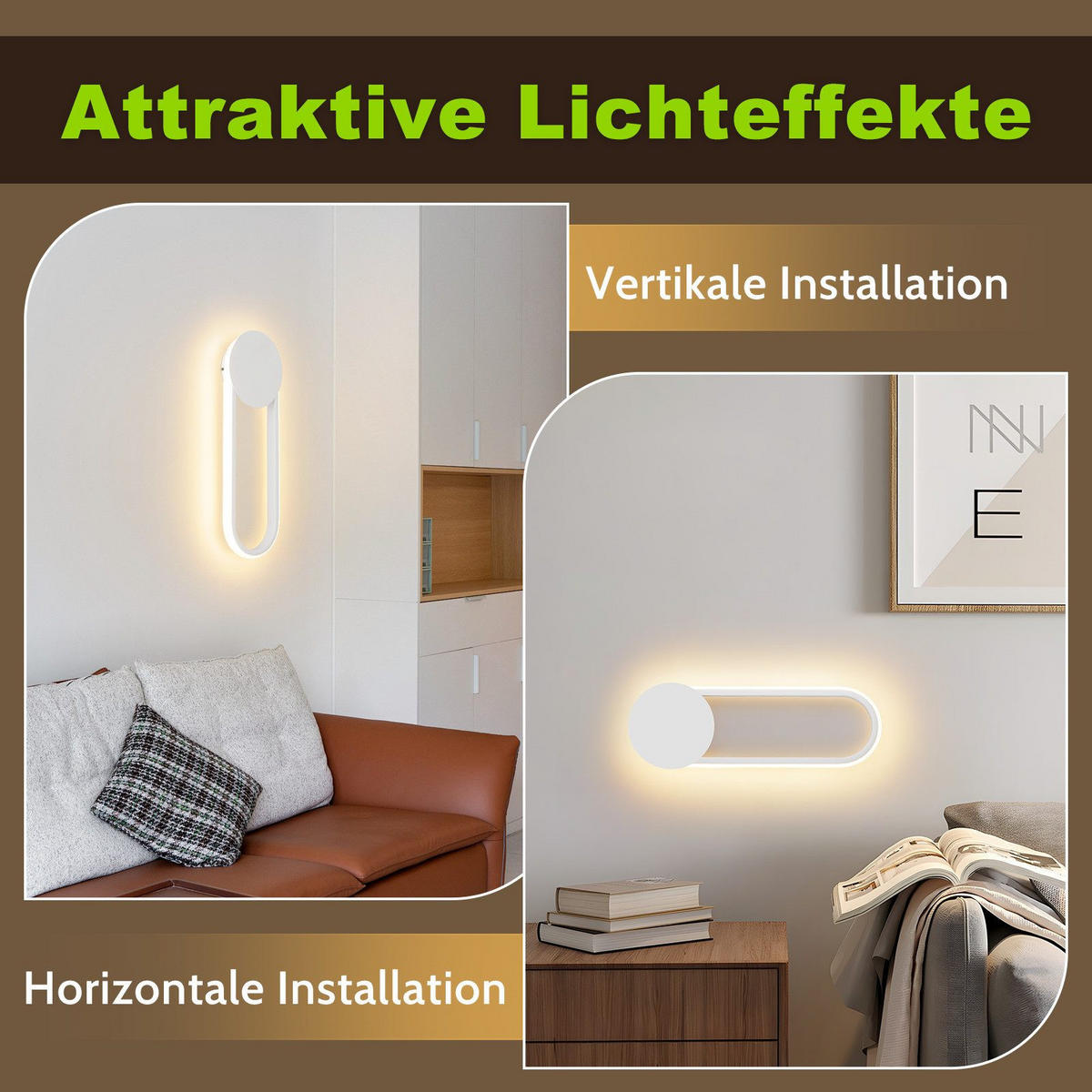 LED WANDLEUCHTE FRANKLIN II 41.5/14/4 cm - Weiß, Metall (14/4/41.5cm) - Nettlife