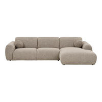 SOFA, Astrid, Stühle Grau, Polyester, 177 x 300 x 75 cm - Grau, Textil (177/300cm) - ebuy24