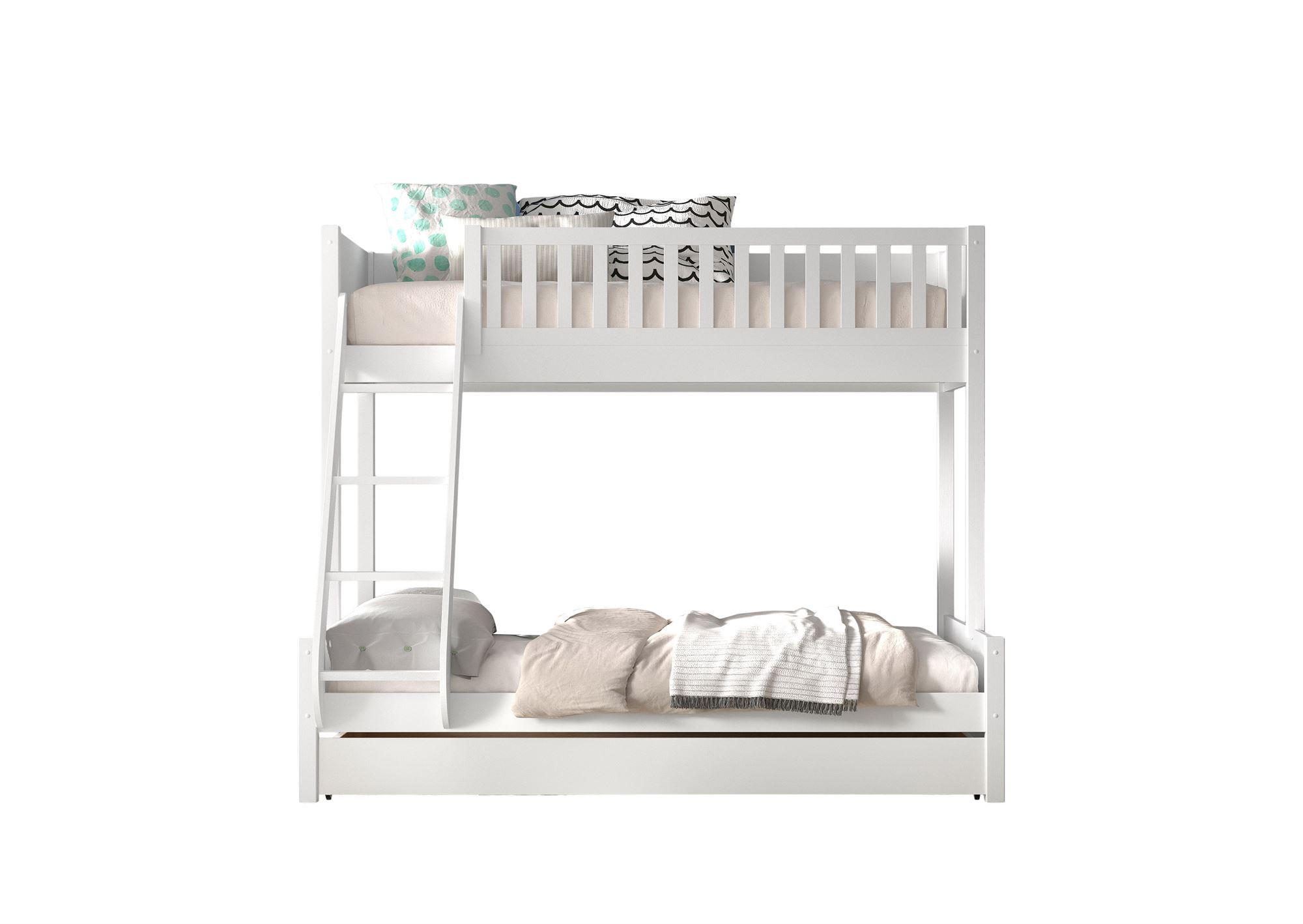 ETAGENBETT Karyl 208x175x158 aus Massivholz in Weiß - Weiß, Holz (90/200cm) - 58aufmkessel