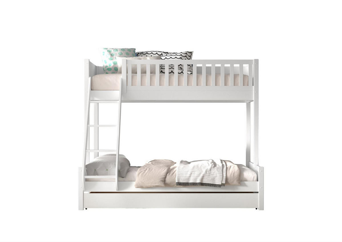 ETAGENBETT Karyl 208x175x158 aus Massivholz in Weiß - Weiß, Holz (90/200cm) - 58aufmkessel