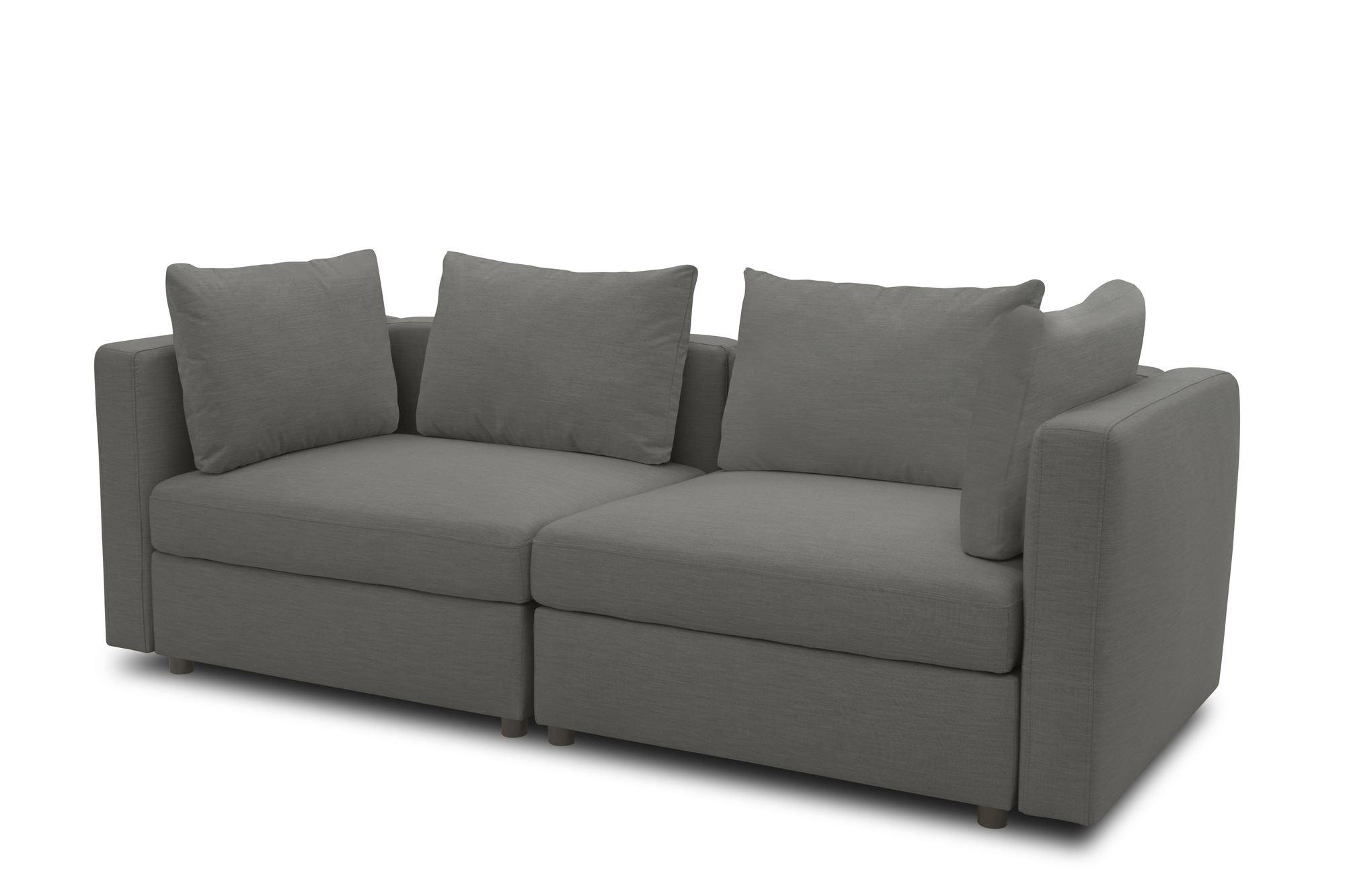 GARTENLOUNGE-SOFA 2-Sitzer Bozhana 220x67x96 Outdoorbezug in anthrazit - Anthrazit, Kunststoff (220/67/96cm) - 58aufmkessel