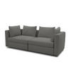 GARTENLOUNGE-SOFA 2-Sitzer Bozhana 220x67x96 Outdoorbezug in anthrazit - Anthrazit, Kunststoff (220/67/96cm) - 58aufmkessel