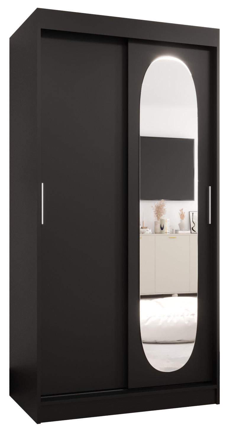OMARA z drsnimi vrati 200/100/62 2-vratni - srebrne barve/kašmir, umetna masa/les (100/200/62cm) - MÖBEL KRYSPOL