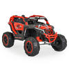 KINDERELEKTROAUTO Jeep Kansas rot EVA-Reifen, Fernbedienung, Musik, Gurt - Rot, Kunststoff (115/62/72cm) - Moni