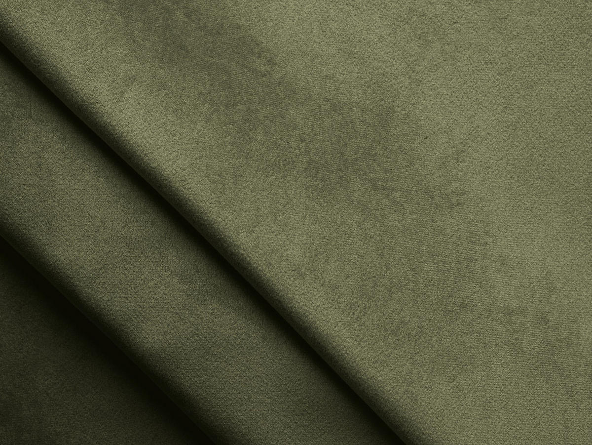 3-SITZER SOFA Samt Stoff Grün - Schwarz/Olivgrün, Kunststoff/Textil (210/75/93cm) - Makamii