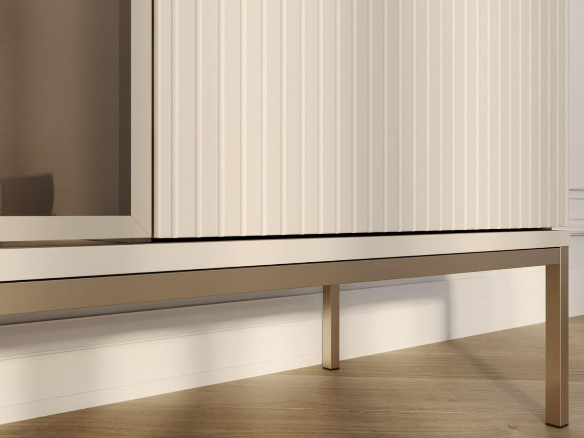 KOMMODE Kaschmir 104/83/39 cm Deo - Kaschmir/Champagner, Glas/Holz (104/85/39cm) - Graingold