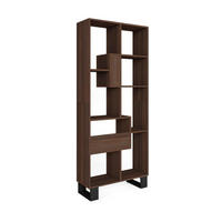 REGAL Bibliothek, Eiche dunkel, 67/31/174cm - Dunkelbraun, Holzwerkstoff (67/174/31cm) - Skraut Home