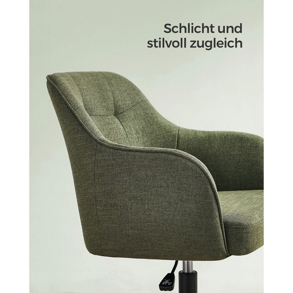 BÜROSTUHL DARWIN - Grün, Holzwerkstoff (65/93/69cm) - Hansiro