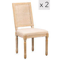 STUHL 2er-Set Holz Beige - Beige, Holz (50/98/59cm) - Nordlys