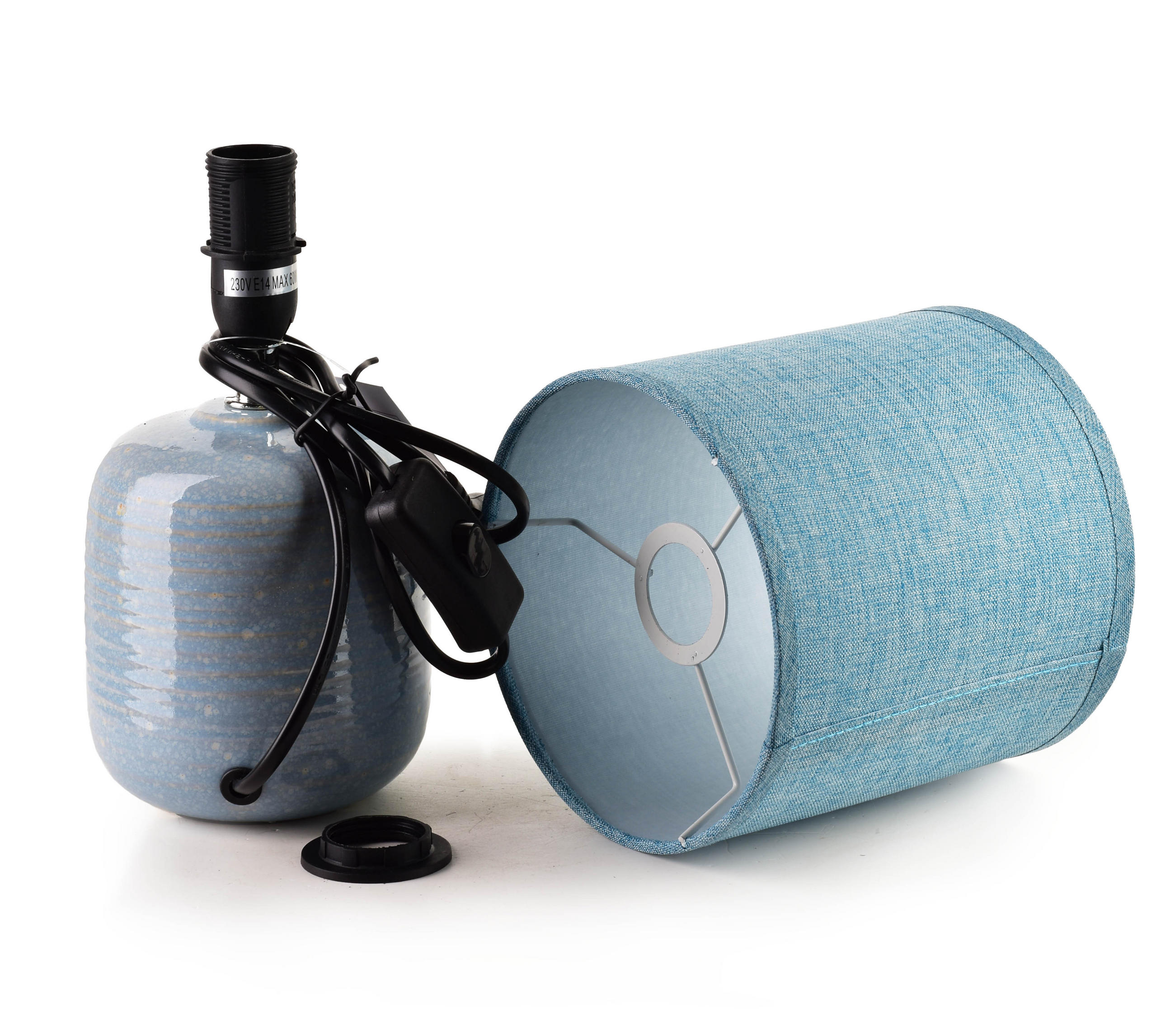 TISCHLAMPE Blau 10/14/28.5 cm Keramik - Blau, Keramik (10/14/28.5cm) - Mondex