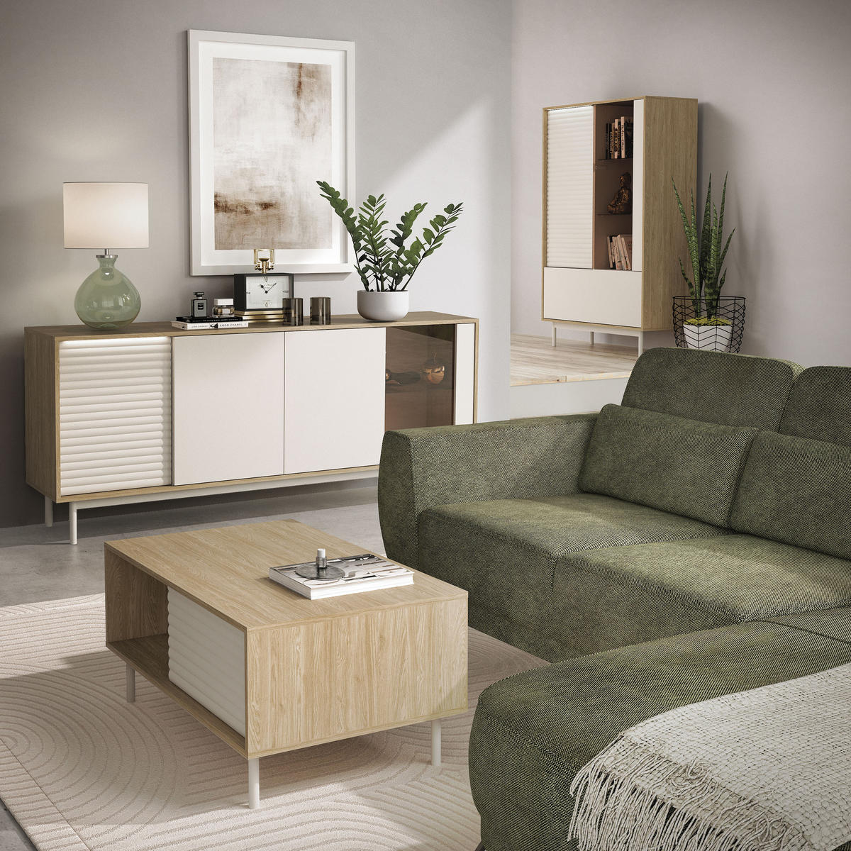 ESSTISCH Terra, Ausziehbarer Tisch 140-185/75 cm, Kaschmir/geölte Eiche - Kaschmir, Holzwerkstoff (75/140/90cm) - Beautysofa