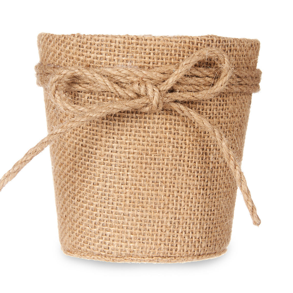 BLUMENTOPF Jute geflochten Ø 10 cm - Braun, Kunststoff (10/11cm)