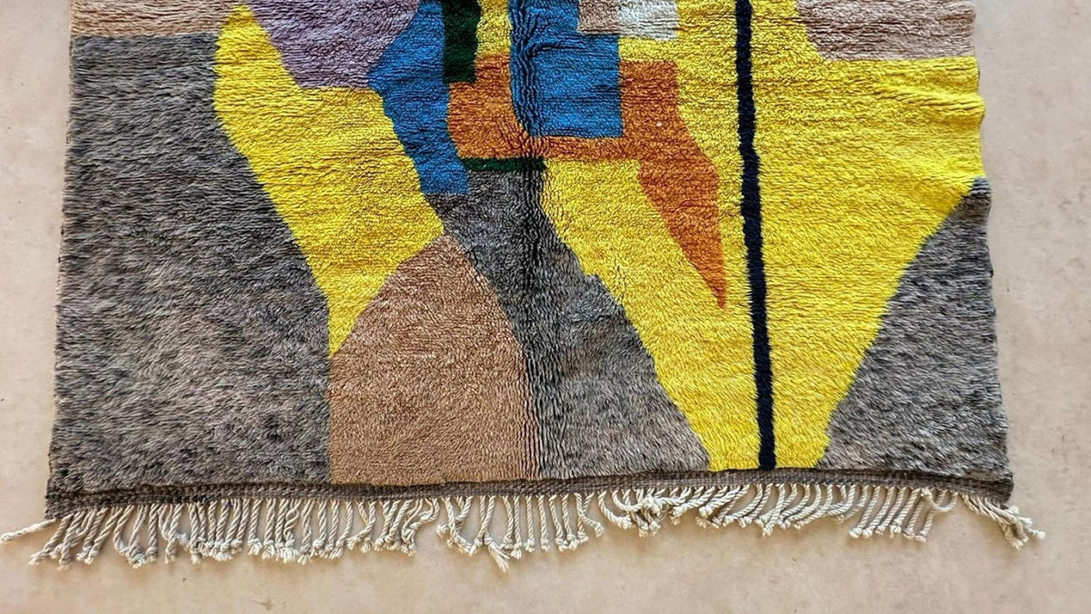 BERBERTEPPICH abstrakt aus Wolle 140x 200 cm - Multicolor, Naturmaterialien (140/200cm) - AFK Living