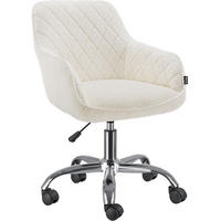 DREHSTUHL Nancy, 57 x 60 x 82 – 91 cm, Belastbarkeit 150 kg, weiß - Weiß, Kunststoff (57/91/60cm) - tectake