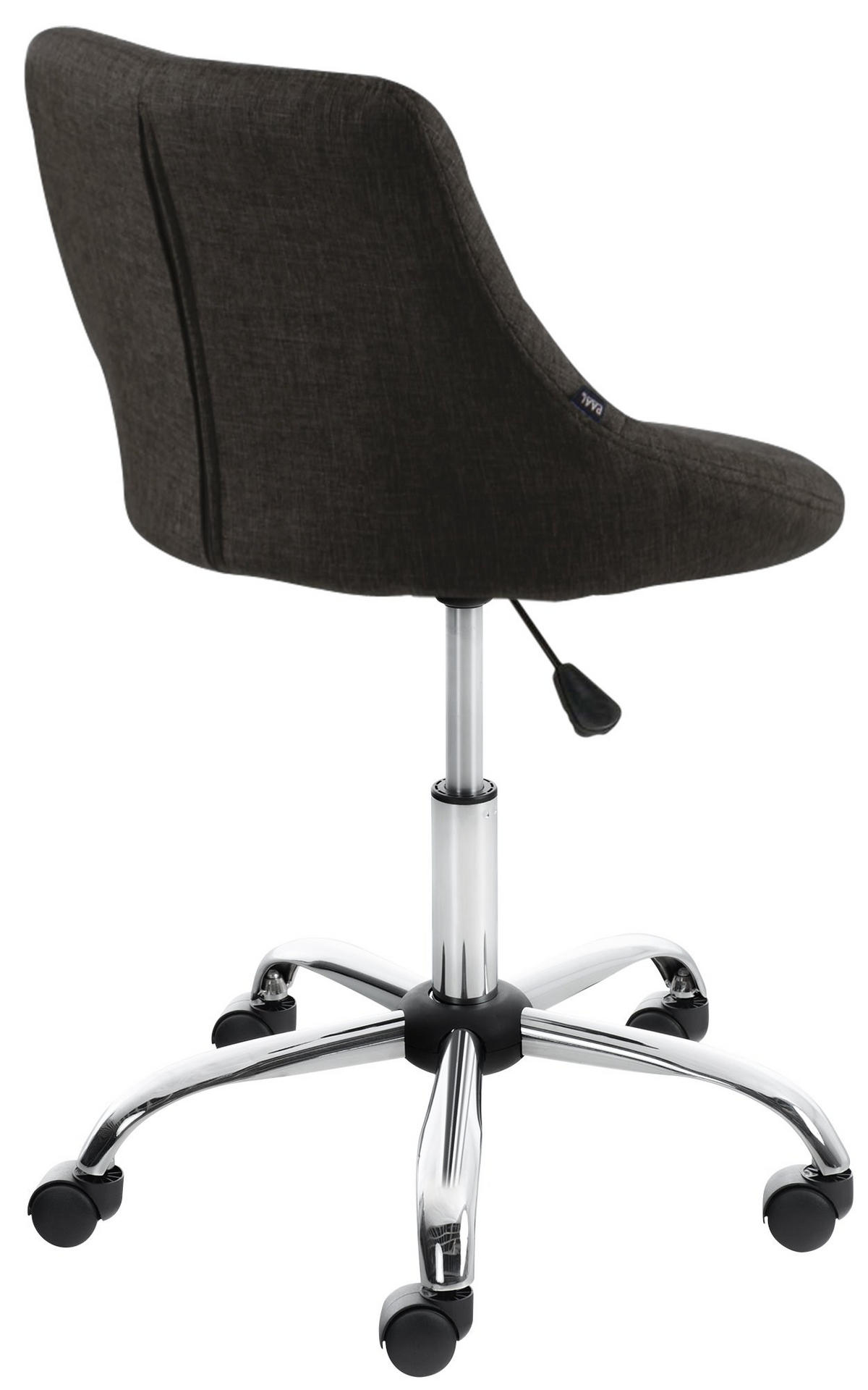 ARBEITSHOCKER Lazius Stoff dunkelgrau - Dunkelbraun, Metall (47/82/49cm) - TPFLiving