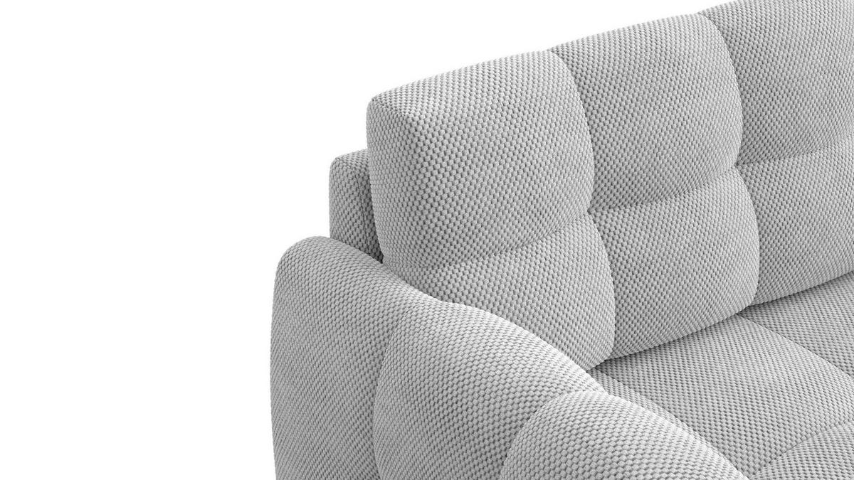 SOFA MELLOW 2-Sitzer, hellgrau - Hellgrau/Schwarz, Holz/Textil (153/87/98cm) - Wozimo