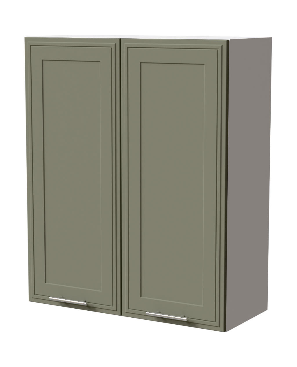 HÄNGESCHRANK Salo W4/80 Weiß / Reed Green Matt 80 / 32,5 / 96cm - Weiß/Grün, Holz/Holzwerkstoff (80/96/32.5cm) - Feldmann-Wohnen