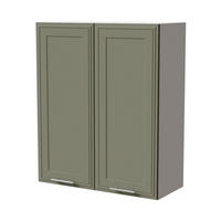 HÄNGESCHRANK Salo W4/80 Weiß / Reed Green Matt 80 / 32,5 / 96cm - Weiß/Grün, Holz/Holzwerkstoff (80/96/32.5cm) - Feldmann-Wohnen